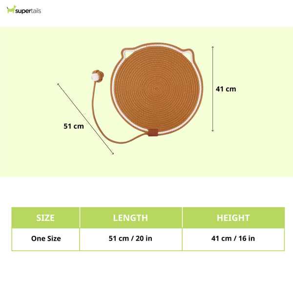 Talking Dog Club Rope Scratcher Mat for Cats