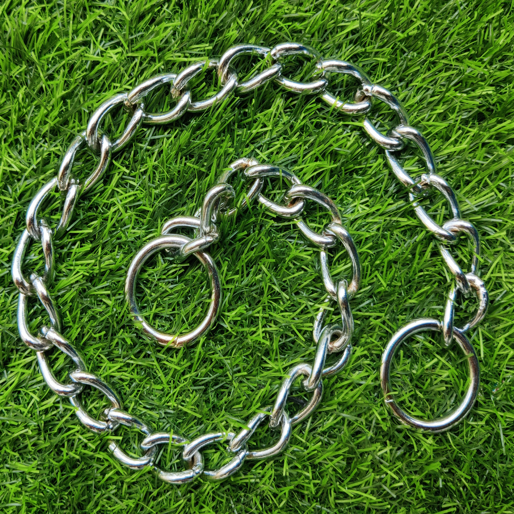 Chullbull Behavioral Training Choke Chain for Dogs (Silver) Dogs-Collar, Leashes, harnesses Chullbull Dropship