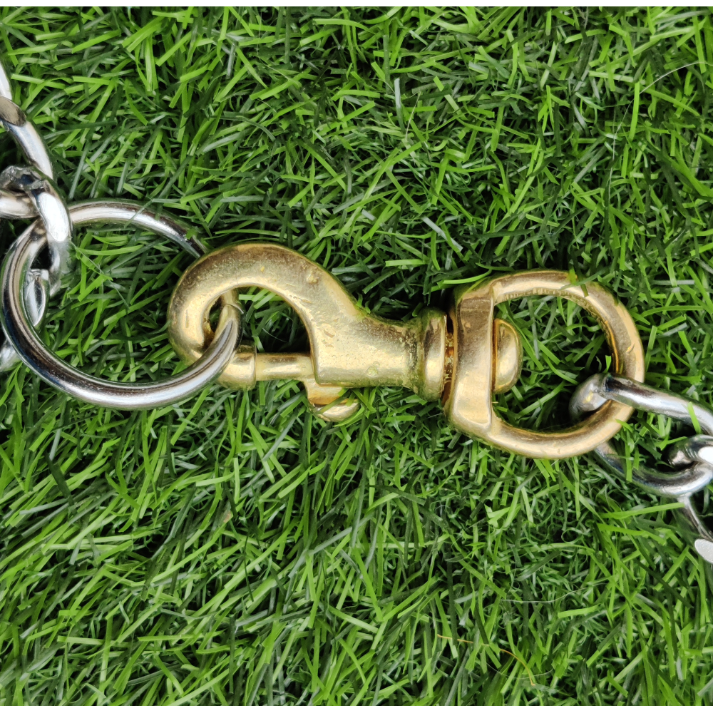 Chullbull Heavy Duty Brass Chain Leash for Dogs (Silver) Dogs-Collar, Leashes, harnesses Chullbull Dropship