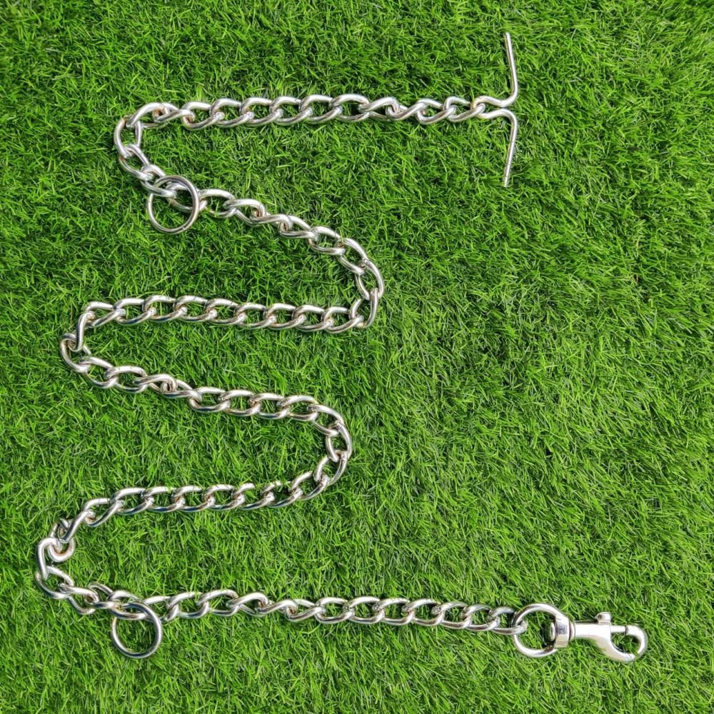 Chullbull Durable Light Weight Chain Leash and Choke Collar for Dogs Dogs-Collar, Leashes, harnesses Chullbull Dropship M