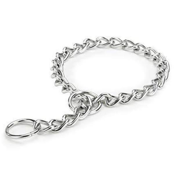 Chullbull Durable Light Weight Chain Leash and Choke Collar for Dogs