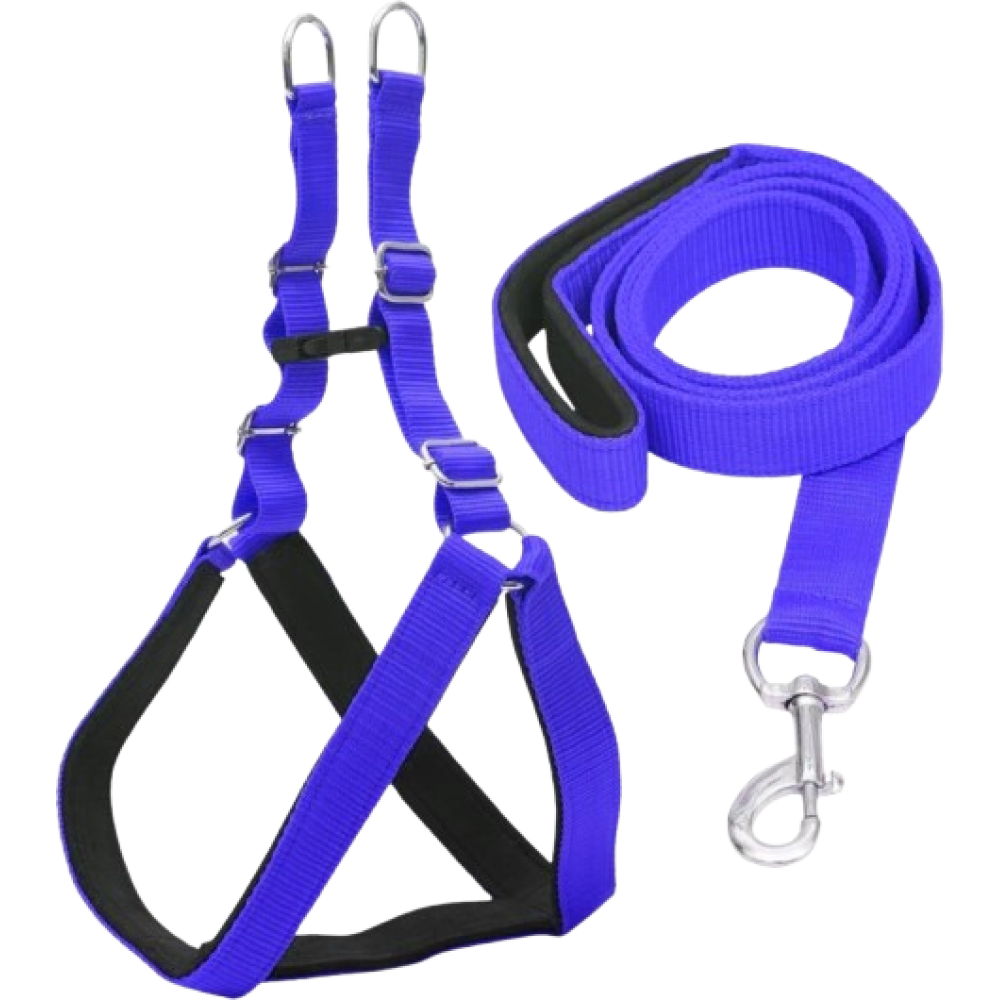 Chullbull Pet Products Harness and Leash for Dogs (Blue) Dogs-Collar, Leashes, harnesses Chullbull Dropship M