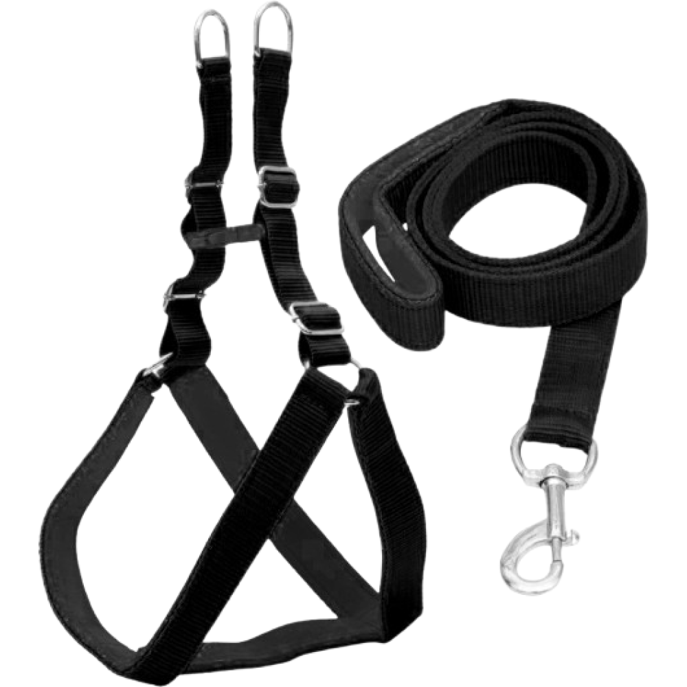 Chullbull Pet Products Harness and Leash for Dogs (Black) Dogs-Collar, Leashes, harnesses Chullbull Dropship L