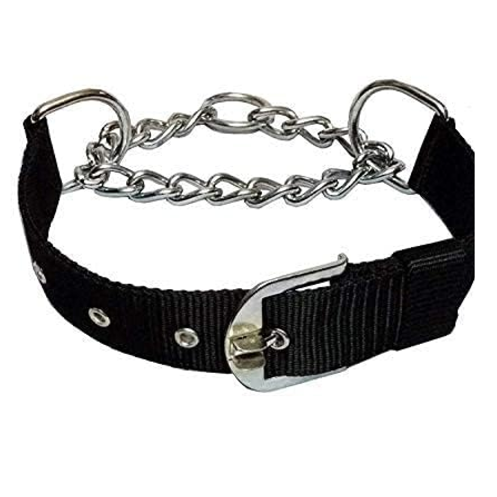 Chullbull Nylon & Stainless Steel Choke Chain Collar for Dogs