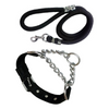 Chullbull Nylon Choke Collar and Leash for Dogs (Black) Dogs-Collar, Leashes, harnesses Chullbull Dropship M