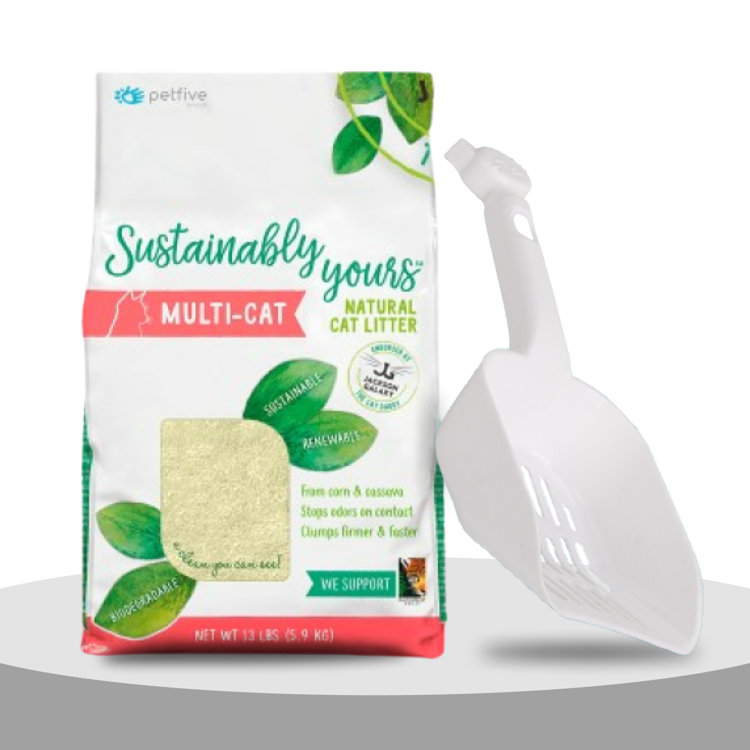 Sustainably Yours Multi Cat Unscented Small Granules Cat Litter