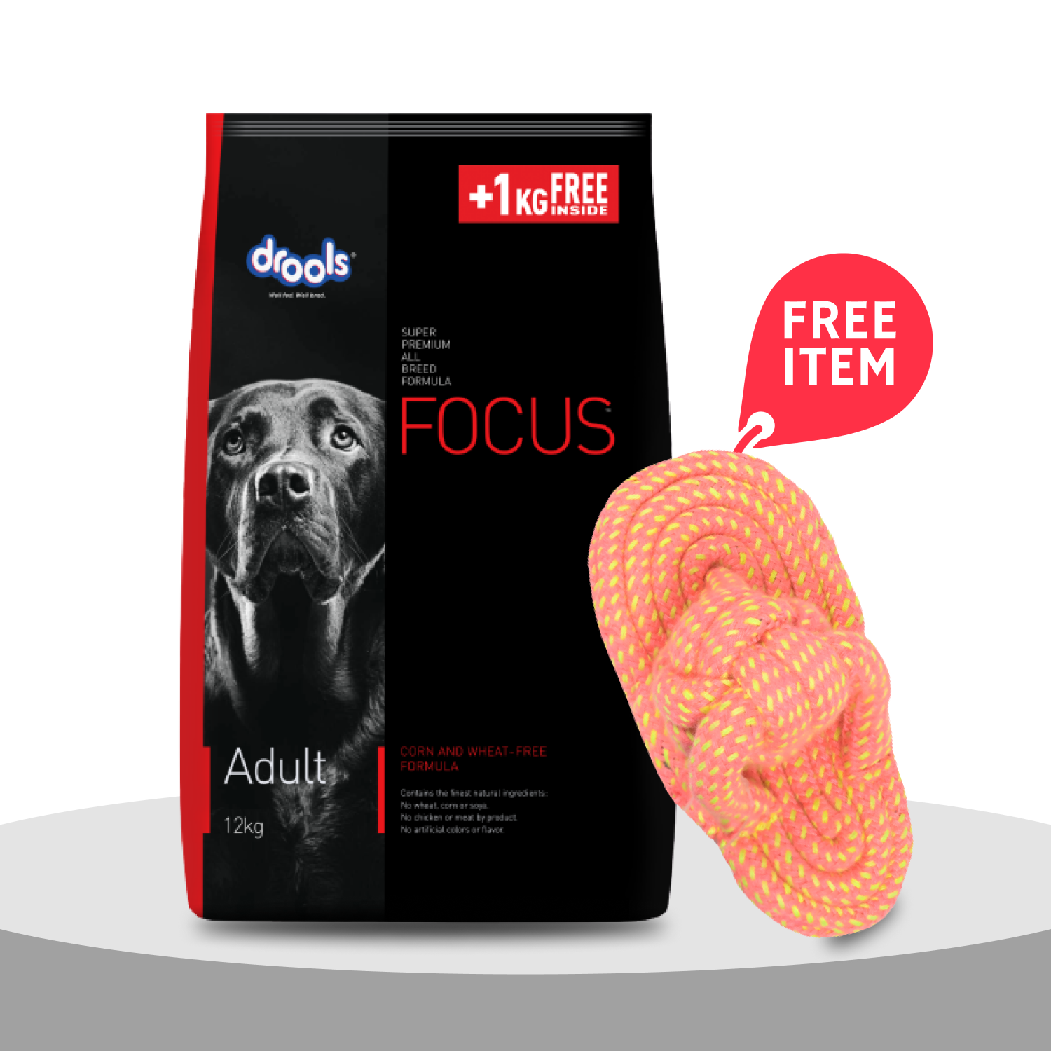 Drools Focus Super Premium Adult Dog Dry Food | Corn & Wheat Free Formula