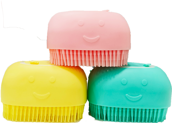 Beaphar Shampoo Bath Silicone Brush for Dogs and Cats (Yellow)