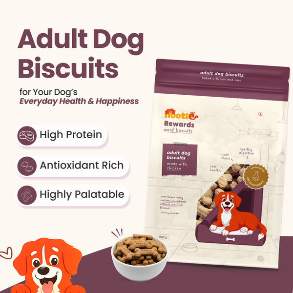 Nootie Chicken & Peanut Butter Flavour Biscuits Adult Dog Treats