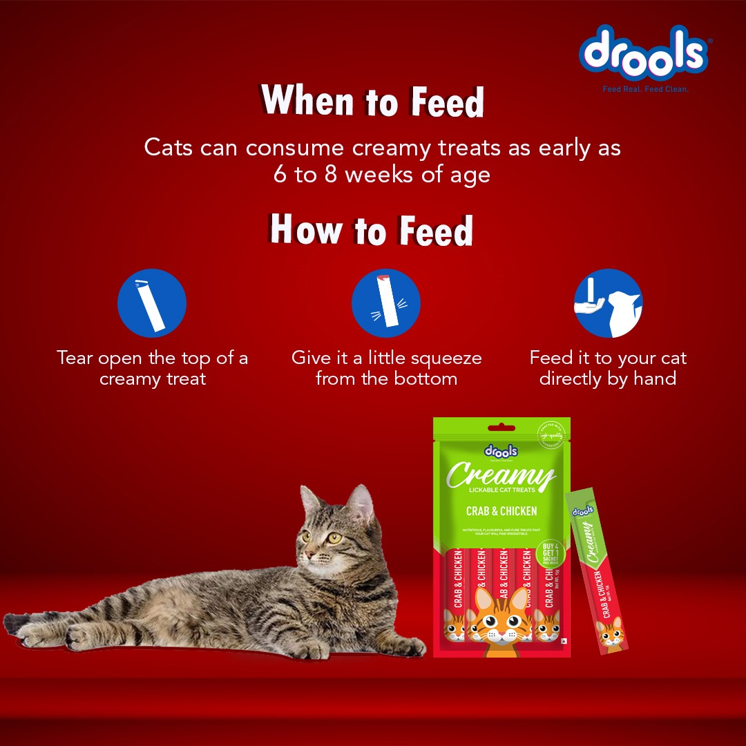 Drools Seafood Medley and Crab & Chicken Creamy Cat Treats Combo