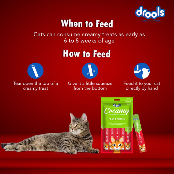 Drools Tuna & Bunito , Salmon & Skipjack and Crab & Chicken Creamy Cat Treats Combo