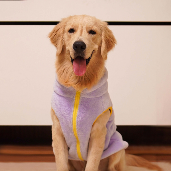 Pets Way Crazy Fur Winter Jacket for Dogs (Dust Blue)