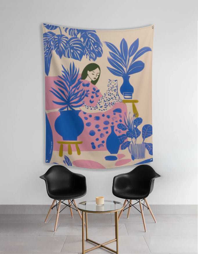 EverythingBoho Cat Mom Sukoon Tapestry Wall Art Pet Parent-Gifting & Merch EverythingBoho Dropship