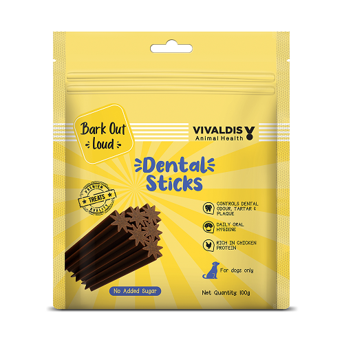 Bark Out Loud by Vivaldis Dental Sticks Dog Treats