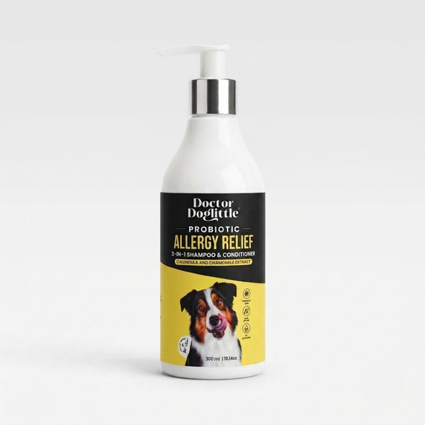 Doctor Doglittle Probiotic Allergy Relief 2 in 1 Shampoo and Conditioner for Dogs