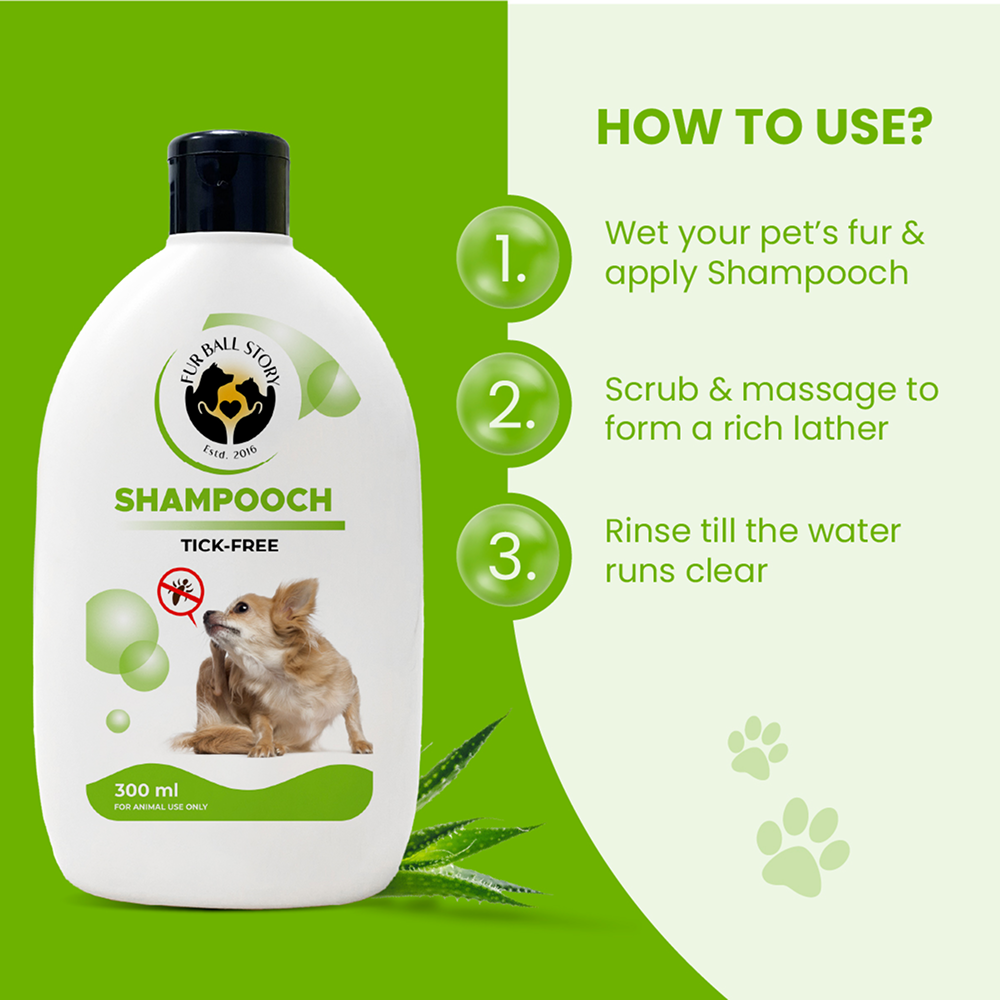 FurBall Story Shampooch Tick Free Shampoo for Dogs Dogs-Grooming Supplies Furball Story