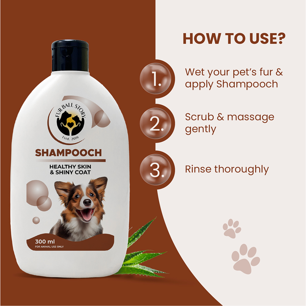 FurBall Story Shampooch Healthy Skin & Shiny Coat Shampoo for Dogs Dogs-Grooming Supplies Furball Story