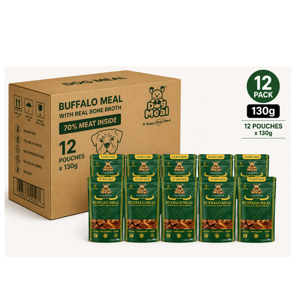 Dog Meal Buffalo Meal with Real Bone Broth Dog Wet Food