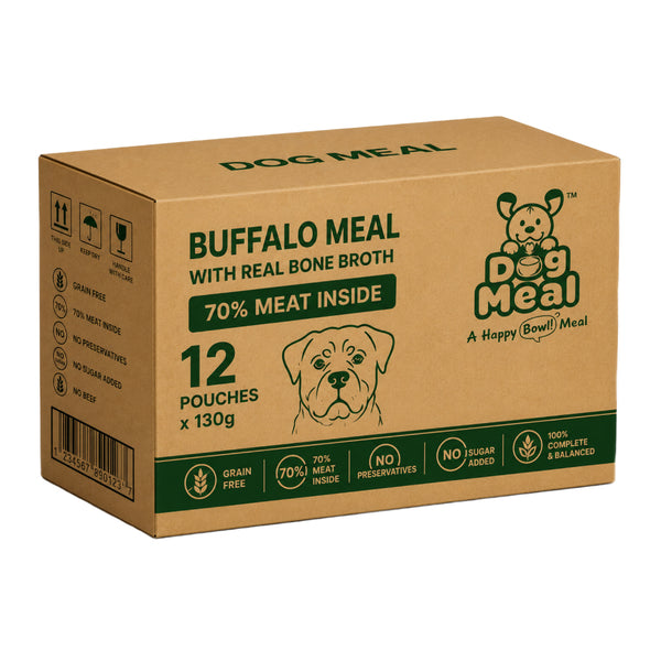 Dog Meal Buffalo Meal with Real Bone Broth Dog Wet Food