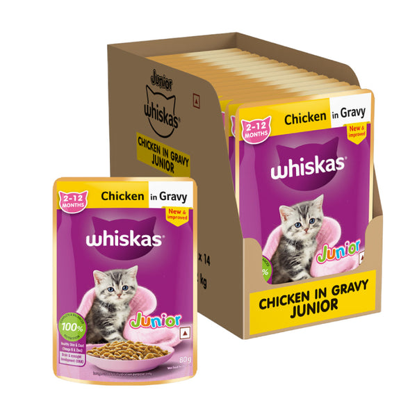 Whiskas Chicken in Gravy Meal Kitten Cat Wet Food