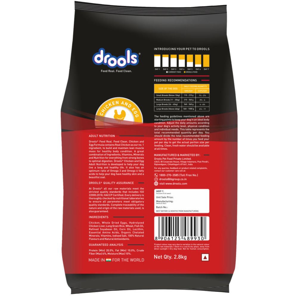 Drools Chicken and Egg Adult Dog Dry Food Dogs- Dry Food Drools