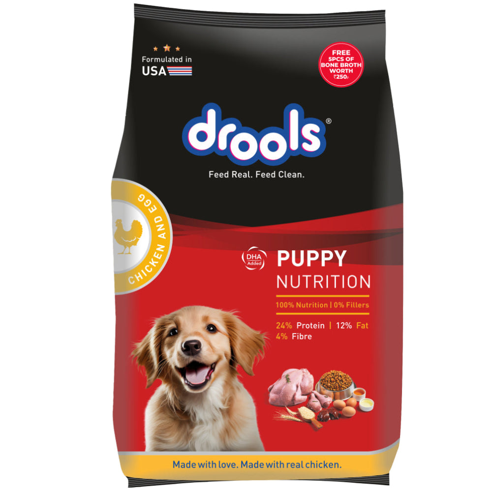 Drools Chicken and Egg Puppy Dog Dry Food Dogs- Dry Food Drools 2.8kg