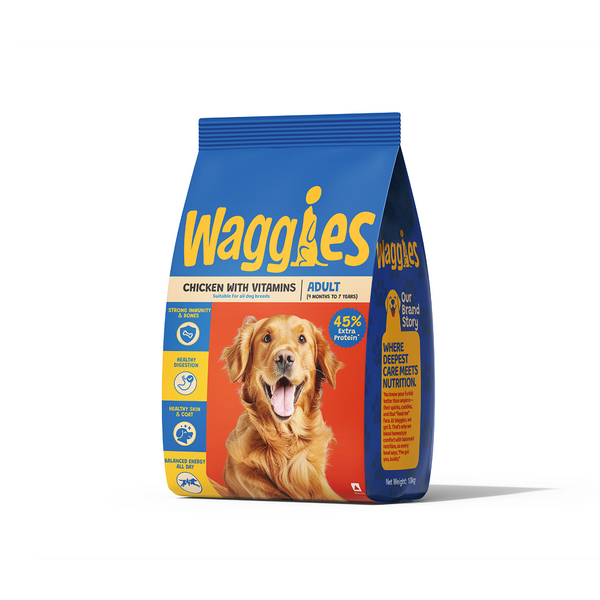 Waggies Chicken with Vitamins All Breed Adult Dog Dry Food