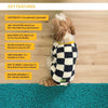 Woofiezz Soft & Cosy Checked Winter Sweater for Dogs and Cats (Yellow) Both-Clothing & Accessories Woofiezz Dropship