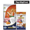 Farmina N&D Pumpkin Lamb & Blueberry Grain Free Dry Food with Treats for Adult Mini Dogs Exclusive Combo Farmina N&D 7kg+60g Treat Free