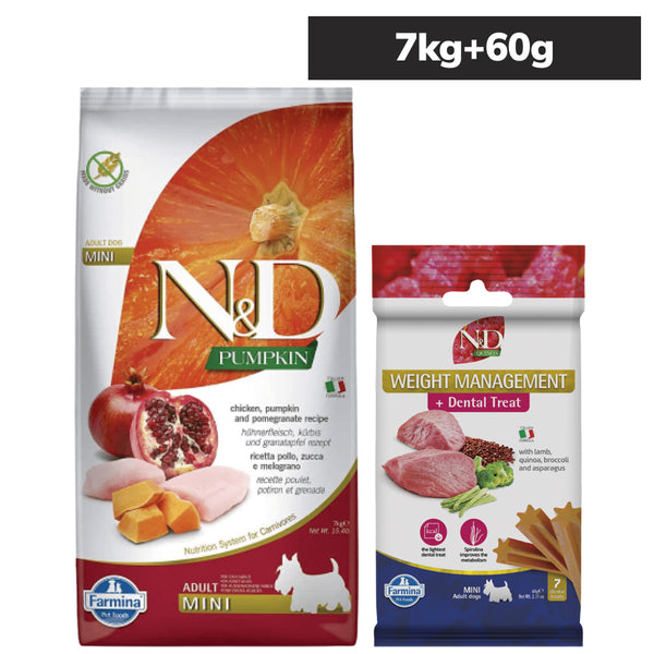 Farmina N&D Pumpkin Chicken & Pomegranate Grain Free Adult Mini Dog Dry Food