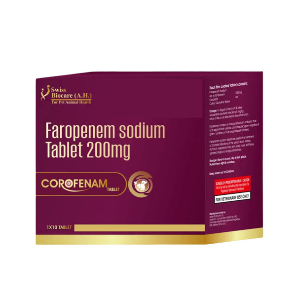 Corise Corofenam 200mg Tablet (Faropenem Sodium) for Dogs and Cats