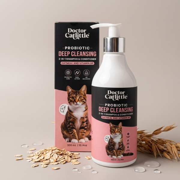 Doctor Catlittle Probiotic Deep Cleansing 2 in 1 Shampoo and Conditioner for Cats