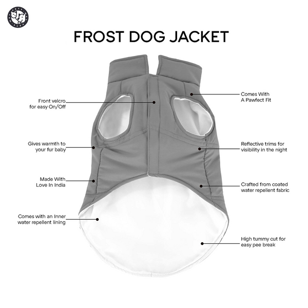 Pets Way Frost Winter Jacket for Dogs (Grey)
