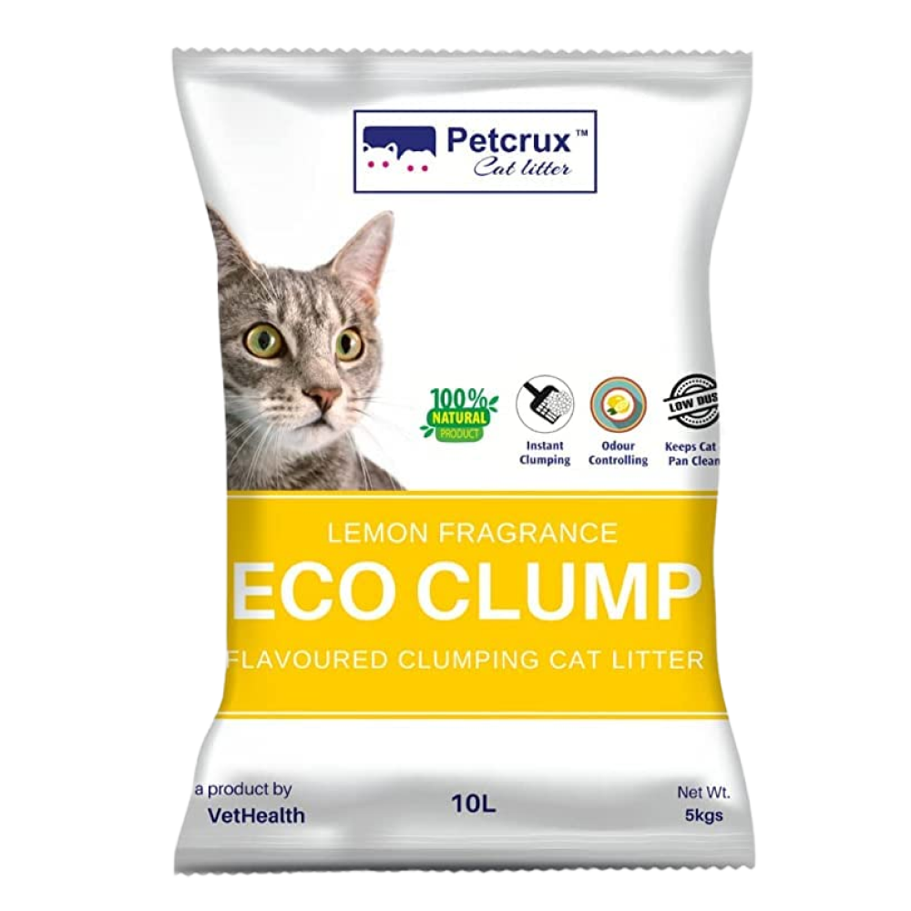 Petcrux Lemon Scented Eco Clumping Cat Litter (Limited Stocks) Cats-Litter Petcrux 5kg