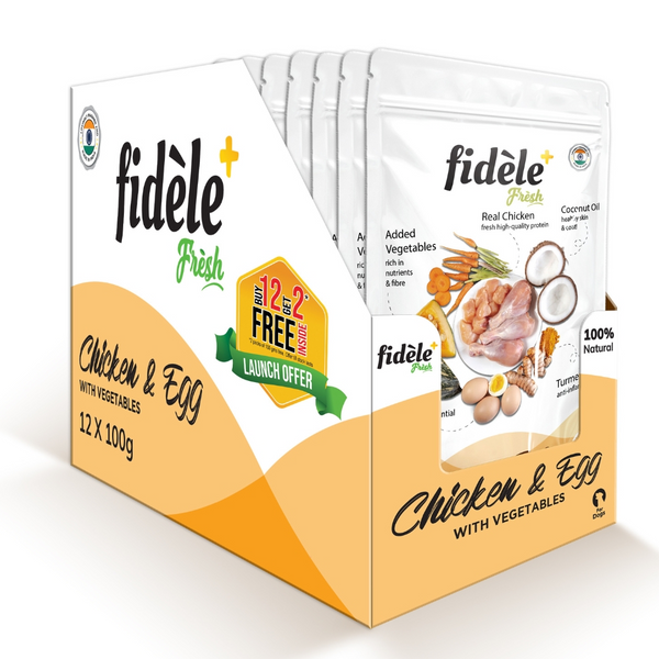 Fidele Plus Fresh Chicken & Egg with Vegetables Dog Wet Food