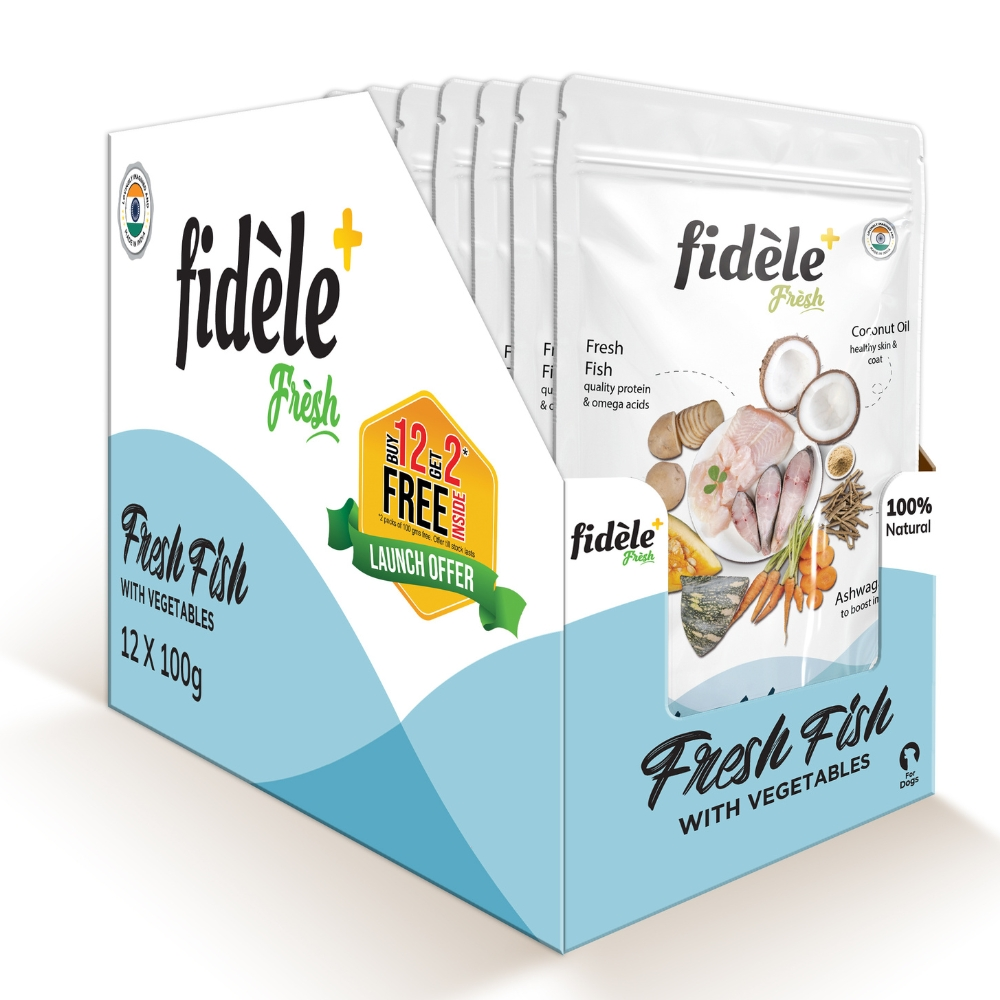Fidele Plus Fresh Fish with Vegetables Dog Wet Food