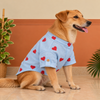 15 Furries Linen Heart Embroidered Kurta for Dogs (Baby Blue) Dogs-Clothing & Accessories 15 Furries Dropship