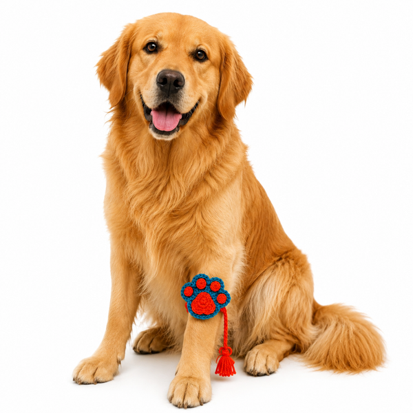 Raksha Bandhan Paw Crochet Rakhi for Dogs & Cats by 15 Furries