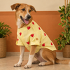 15 Furries Linen Heart Embroidered Kurta for Dogs (Lemon Yellow) Dogs-Clothing & Accessories 15 Furries Dropship