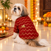 15 Furries Jashn Crimson Sherwani for Dogs (Red/Gold) Dogs-Clothing & Accessories 15 Furries Dropship
