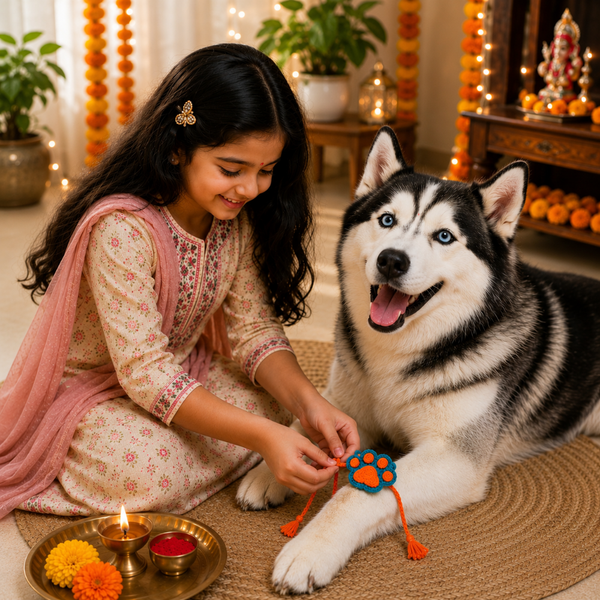 Raksha Bandhan Paw Crochet Rakhi for Dogs & Cats by 15 Furries