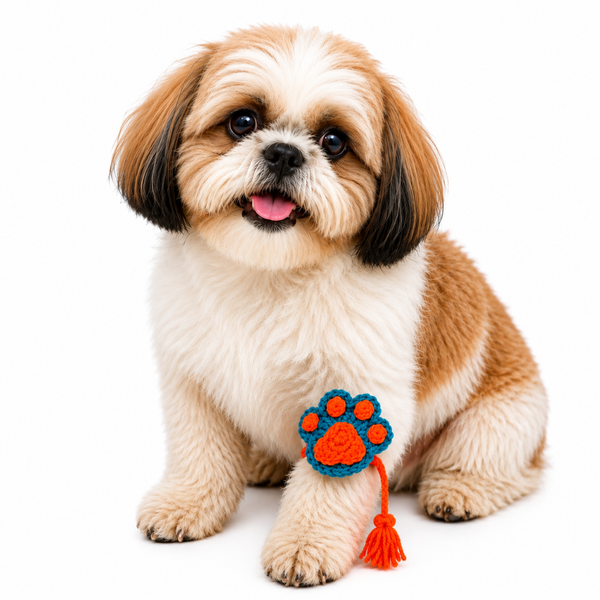 Raksha Bandhan Paw Crochet Rakhi for Dogs & Cats by 15 Furries