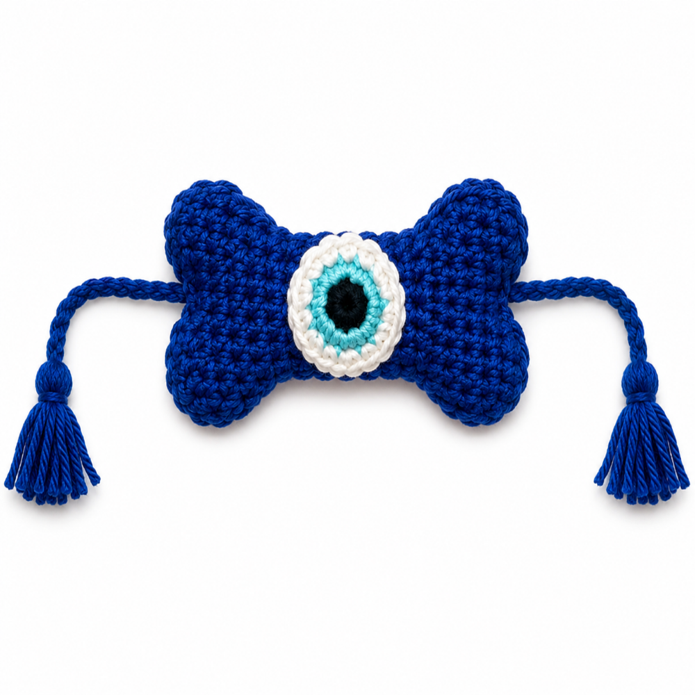 Raksha Bandhan Evil Eye Bone Rakhi for Dogs & Cats by 15 Furries Both-Clothing & Accessories 15 Furries Dropship One Size