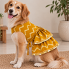 15 Furries Zari Gold Lehenga for Dogs & Cats (Mustard Yellow) Both-Clothing & Accessories 15 Furries Dropship XXS