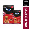 Drools Lamb and Rice Adult Dog Dry Food Dogs- Dry Food Drools 2.8kg+1kg (Free)