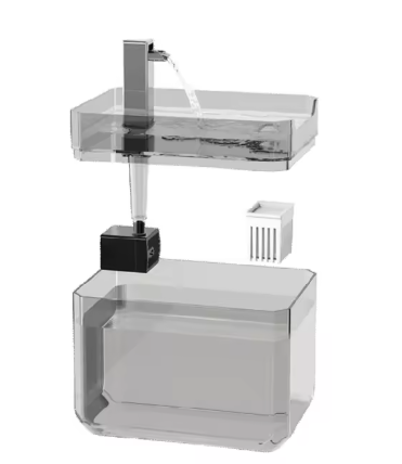 Skatrs Transparent Water Fountain for Dogs and Cats Both-Bowls & Feeders Skatrs