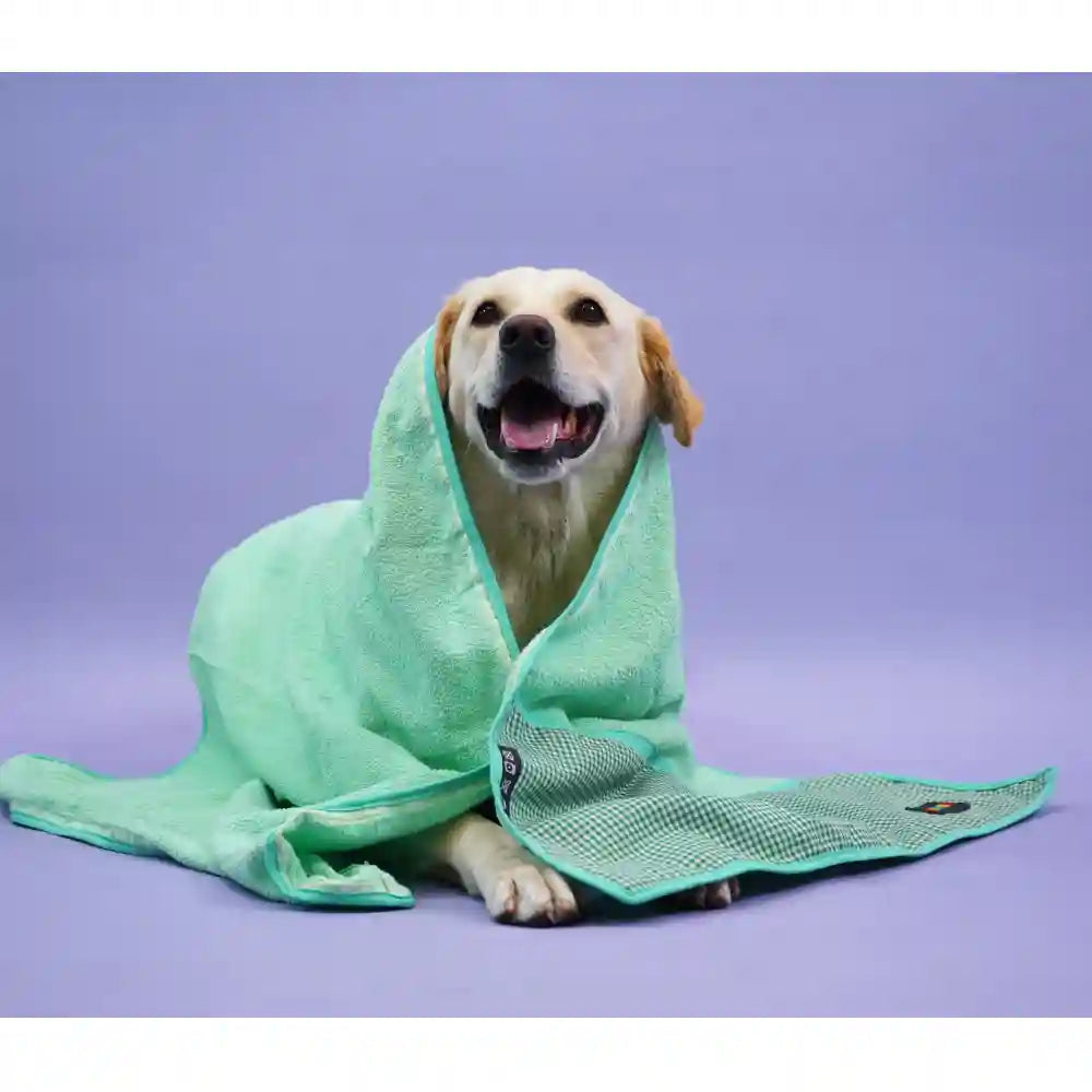 Skatrs Cuddle Microfiber Towel for Dogs and Cats (Green) Both-Grooming Supplies Skatrs 140x70cm