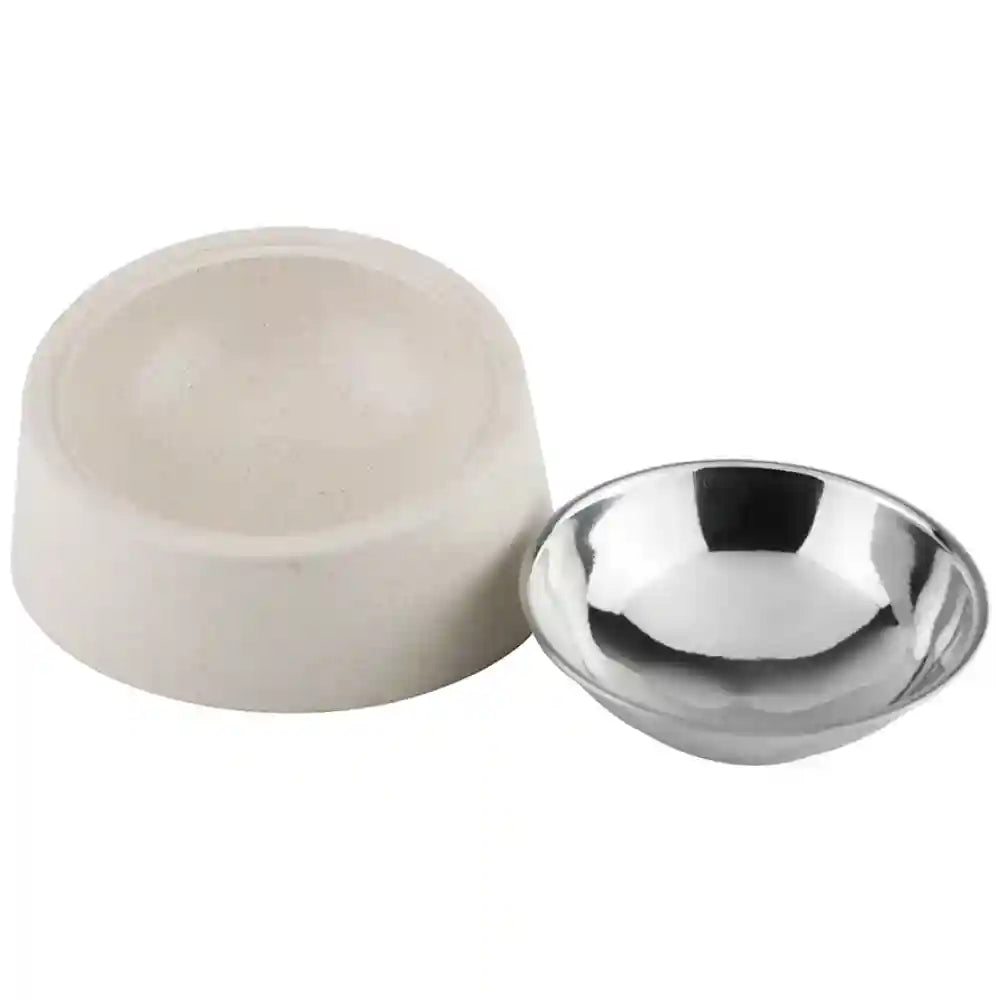 Pawpourri Sustainable Tilted Bowl for Dogs (Off White) Dogs-Bowls & Feeders Pawpourri Dropship