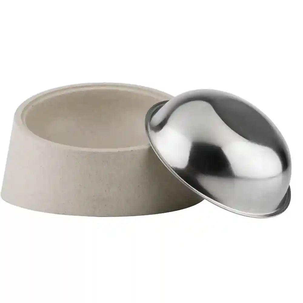 Pawpourri Sustainable Tilted Bowl for Dogs (Off White) Dogs-Bowls & Feeders Pawpourri Dropship