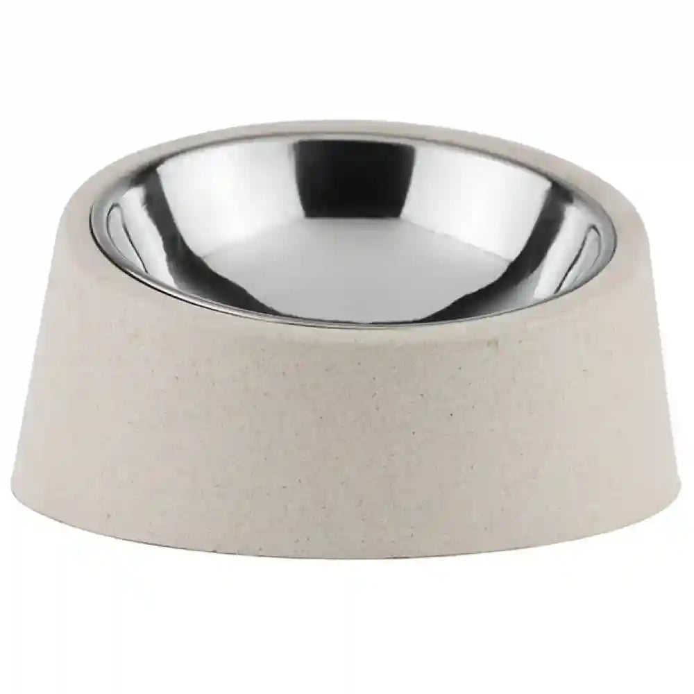 Pawpourri Sustainable Tilted Bowl for Dogs (Off White) Dogs-Bowls & Feeders Pawpourri Dropship
